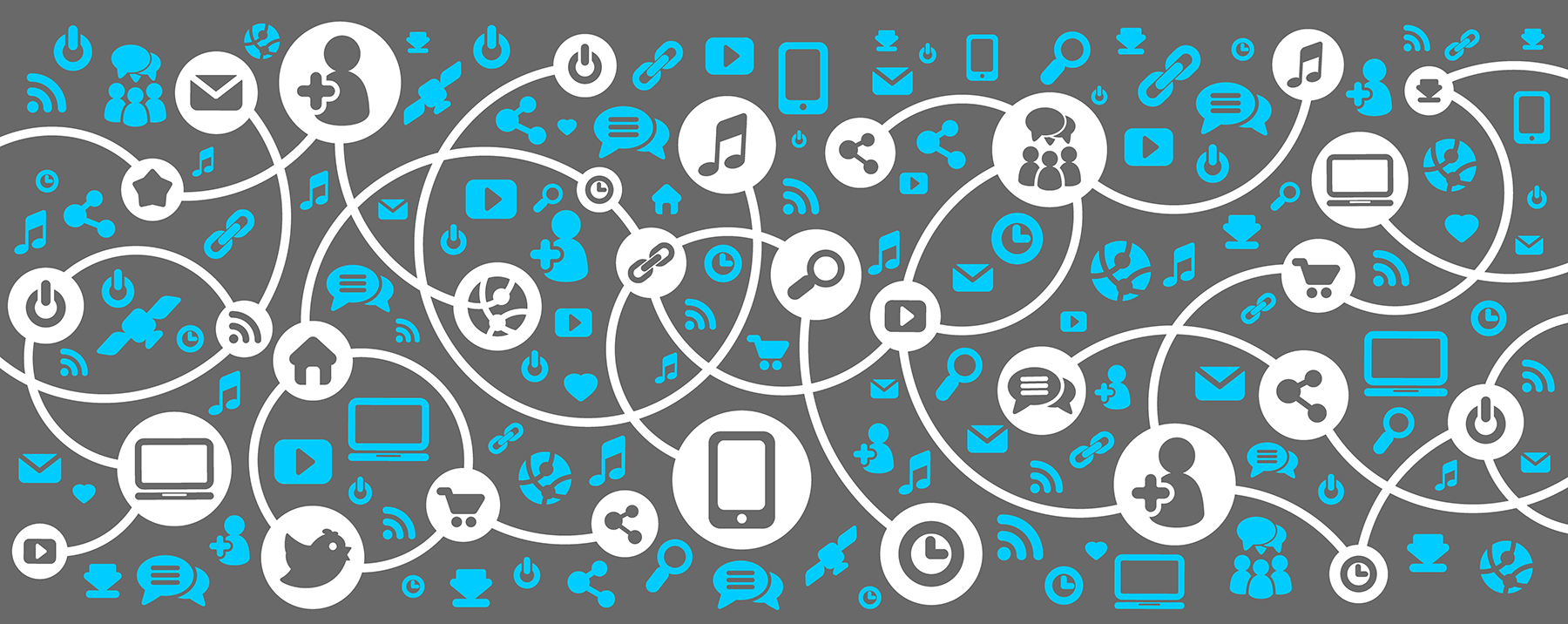 Social media network diagram illustration