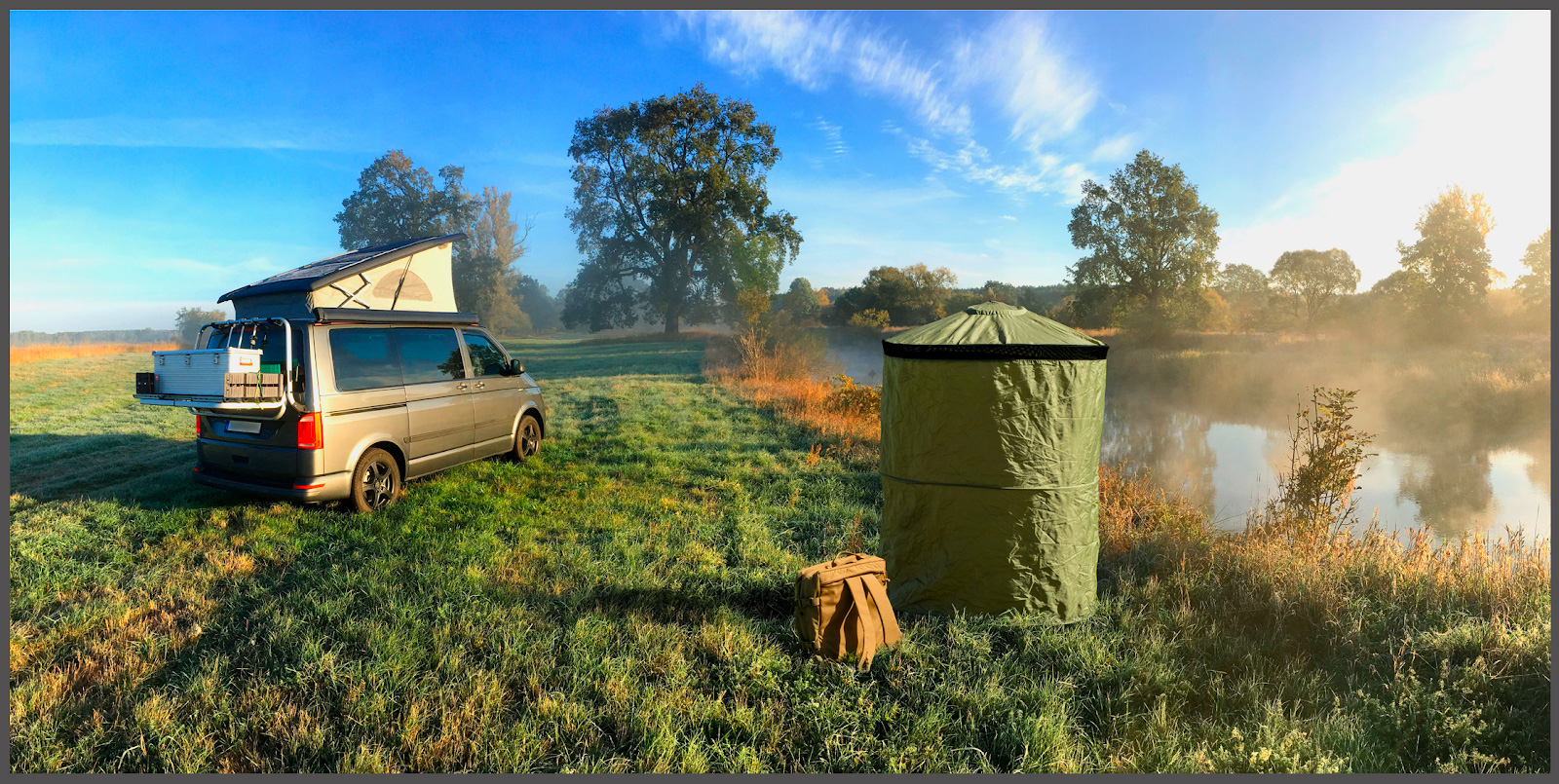 Outdoors camping with Instaprivy setup